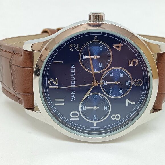 Van Heusen VAN5145BU Men's 44mm Quartz Blue Dial Fashion Watch - Picture 6 of 10